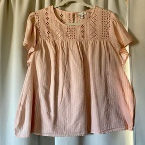 Ella Moss Eyelet Cotton Top Brianne light pink XXL